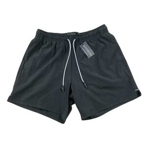Goodlife StretchTex Volley Swim Shorts Mens‎ Medium Black Hybrid Mesh Lined $98